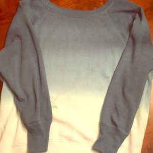 ombré off the shoulder oversized sweater